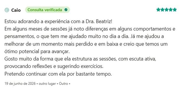 Avaliação de Caio sobre a Clínica Saúde Emocional na Doctoralia